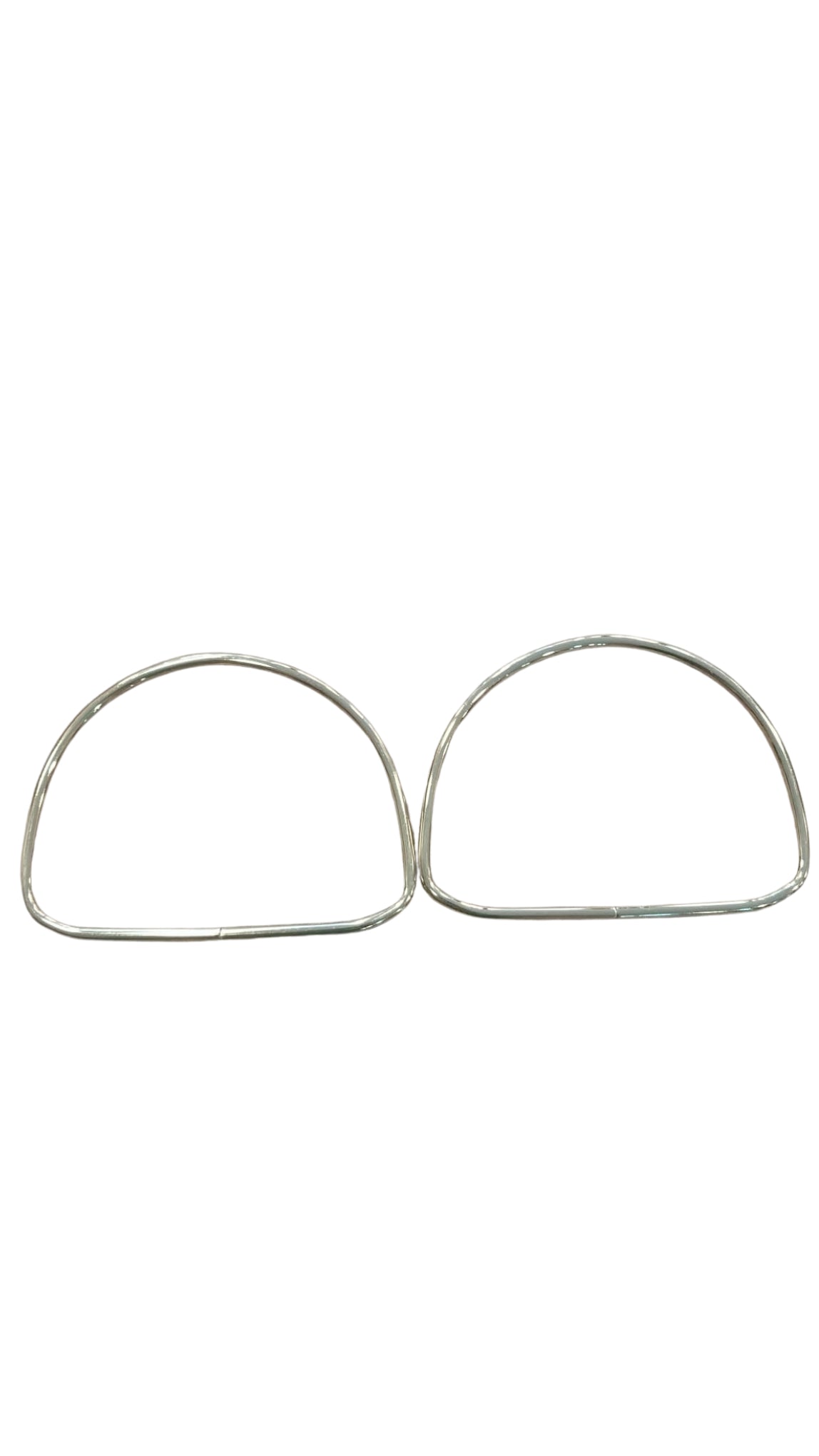 Düz D Form Metal Çanta Sapı 13x10 cm – 2’li Set