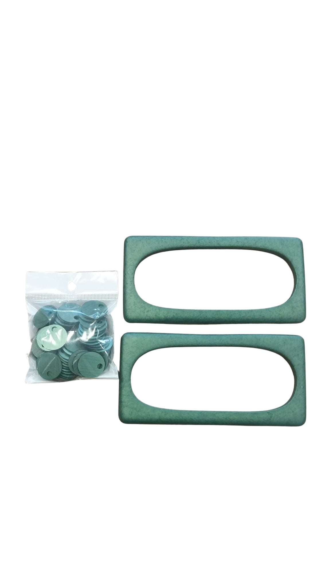 8 × 16 cm Pullu Dikdörtgen Akrilik Çanta Sapı Seti
