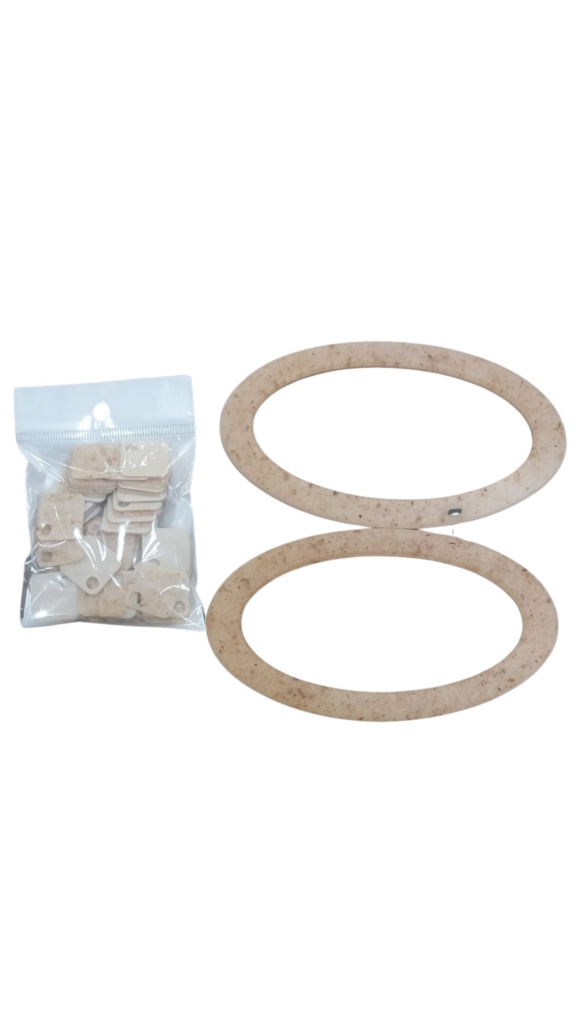 9 × 16 cm Pullu Oval Akrilik Çanta Sapı Seti
