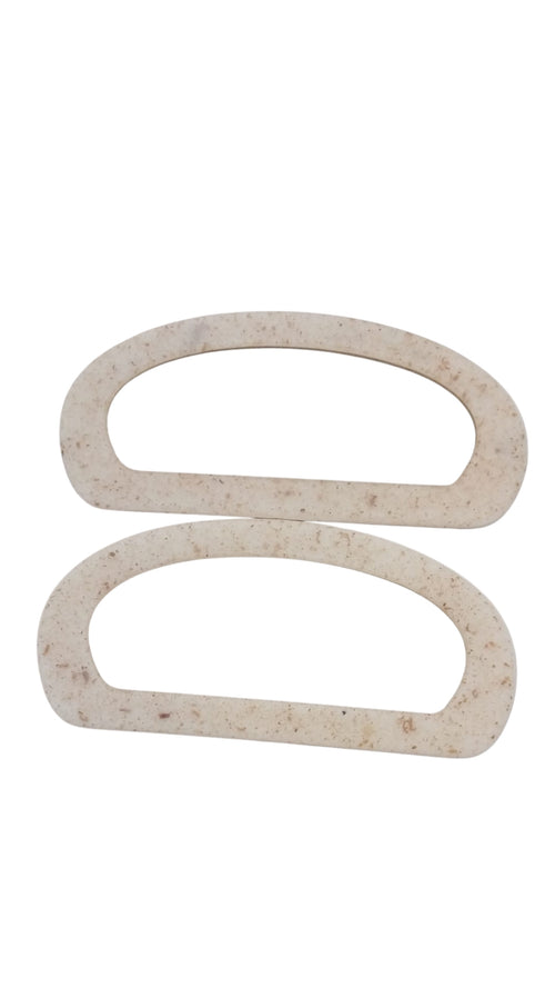 18 × 9 cm D Form Akrilik Çanta Sapı – 1 Çift