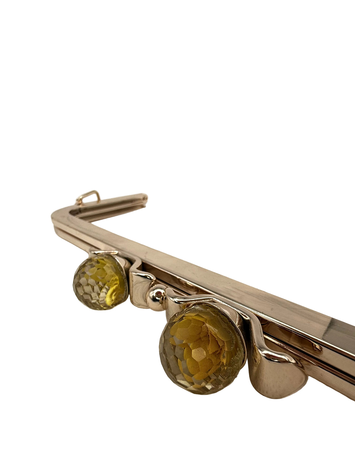 25 cm Sarı Taşlı Gold Metal Vidalı Burs