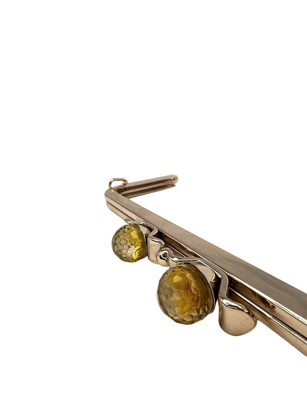 25 cm Sarı Taşlı Gold Metal Vidalı Burs