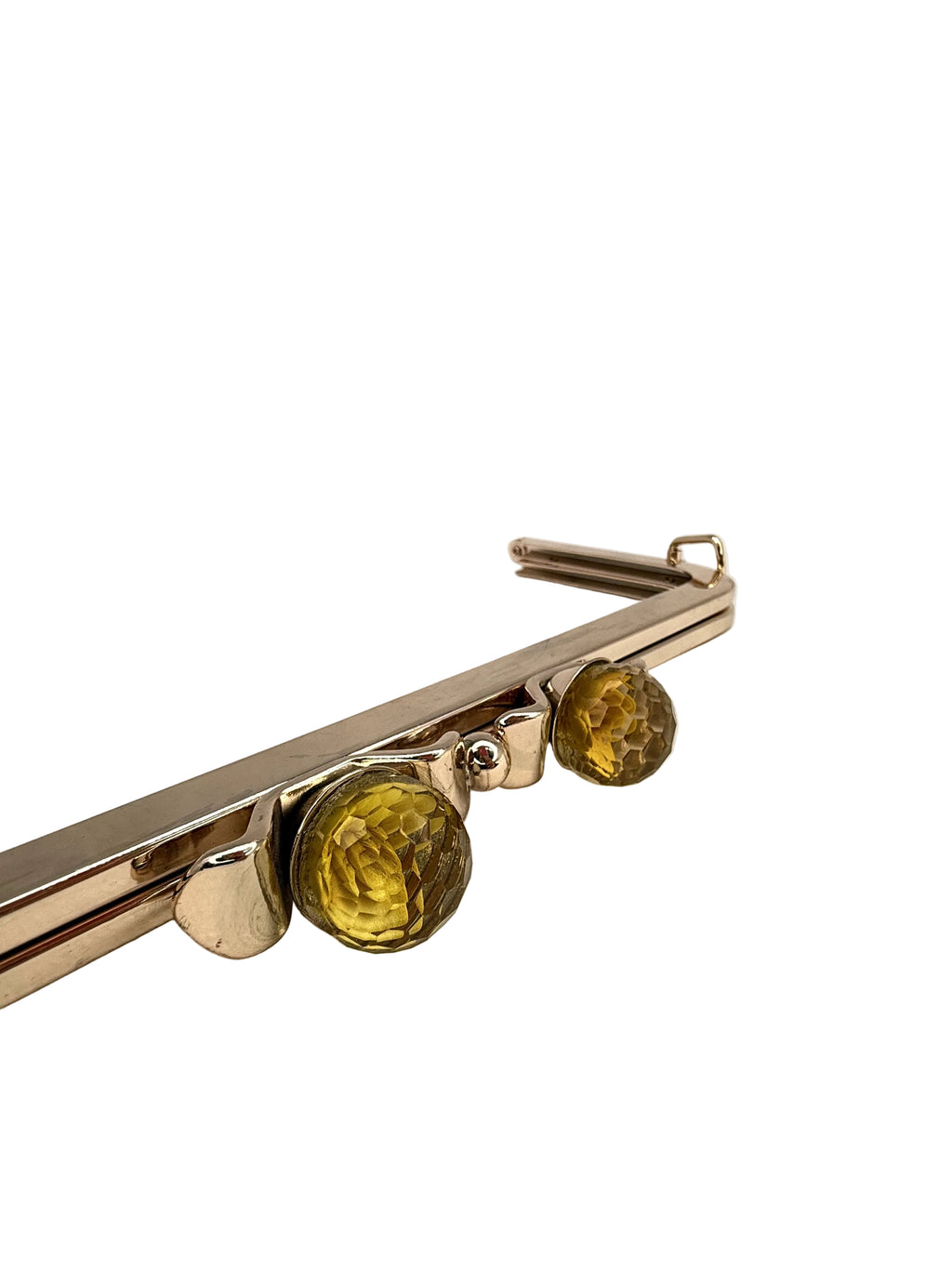 25 cm Sarı Taşlı Gold Metal Vidalı Burs
