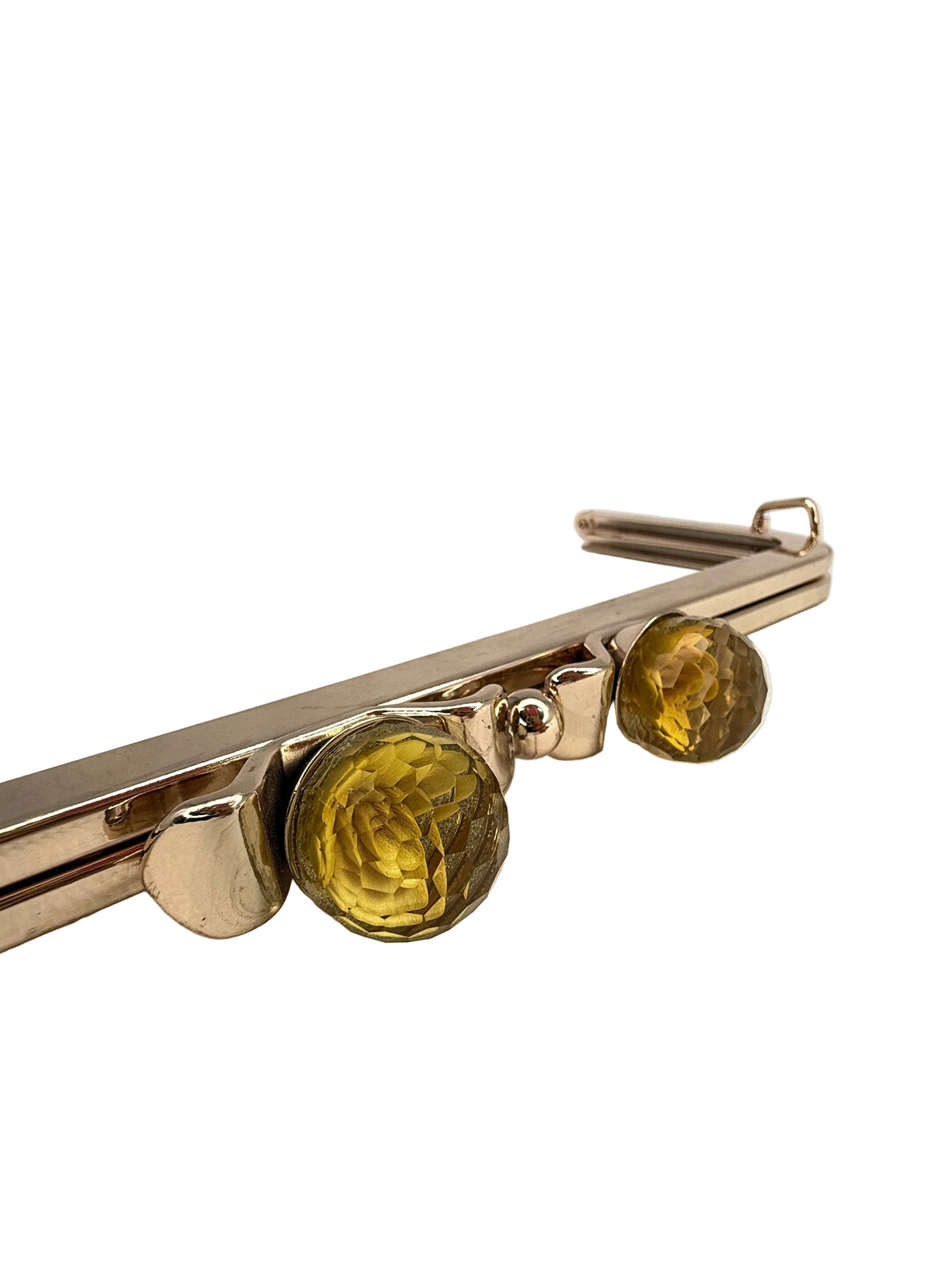25 cm Sarı Taşlı Gold Metal Vidalı Burs