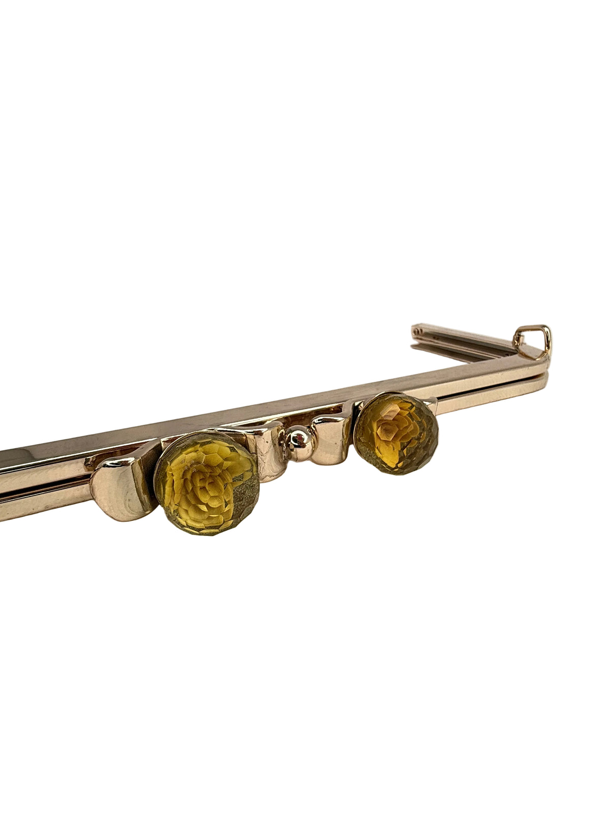 25 cm Sarı Taşlı Gold Metal Vidalı Burs
