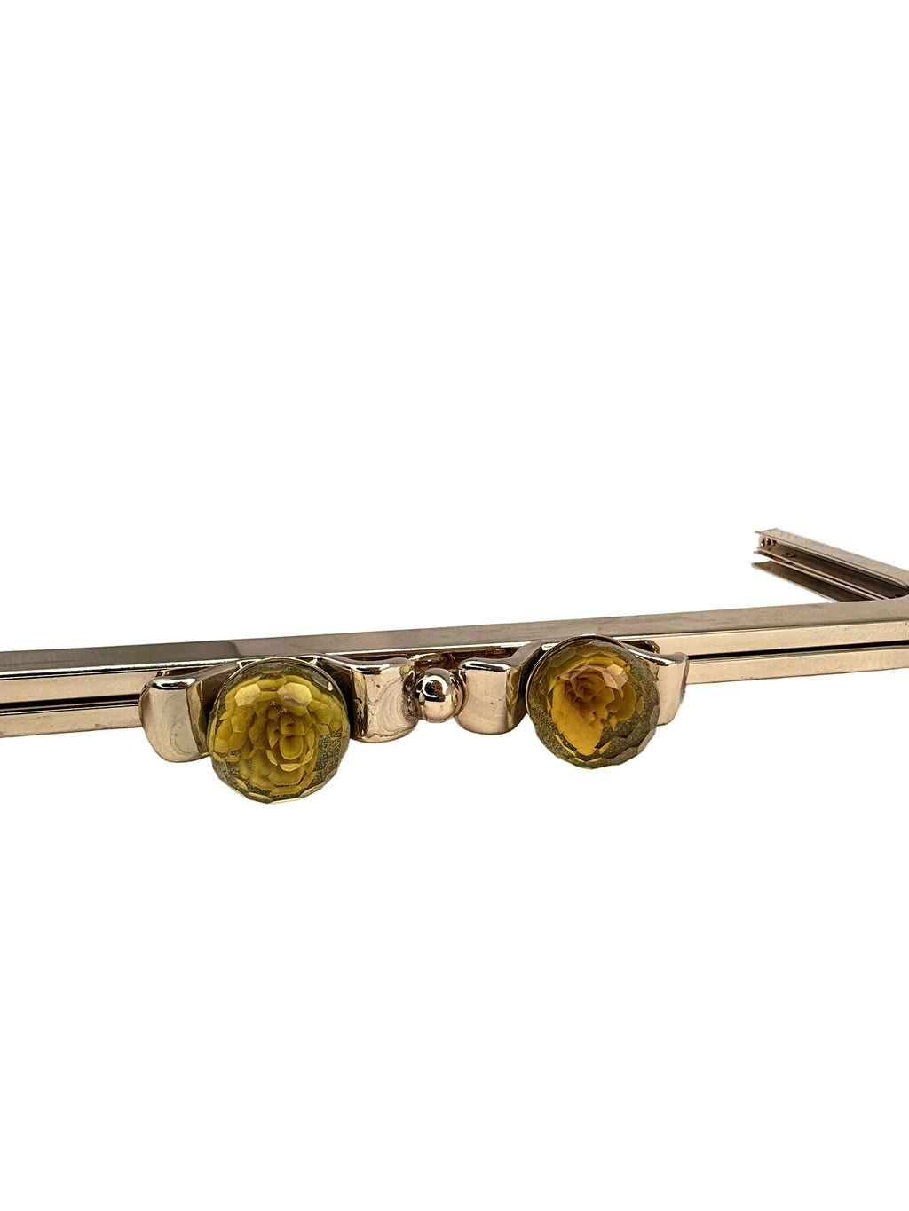 25 cm Sarı Taşlı Gold Metal Vidalı Burs