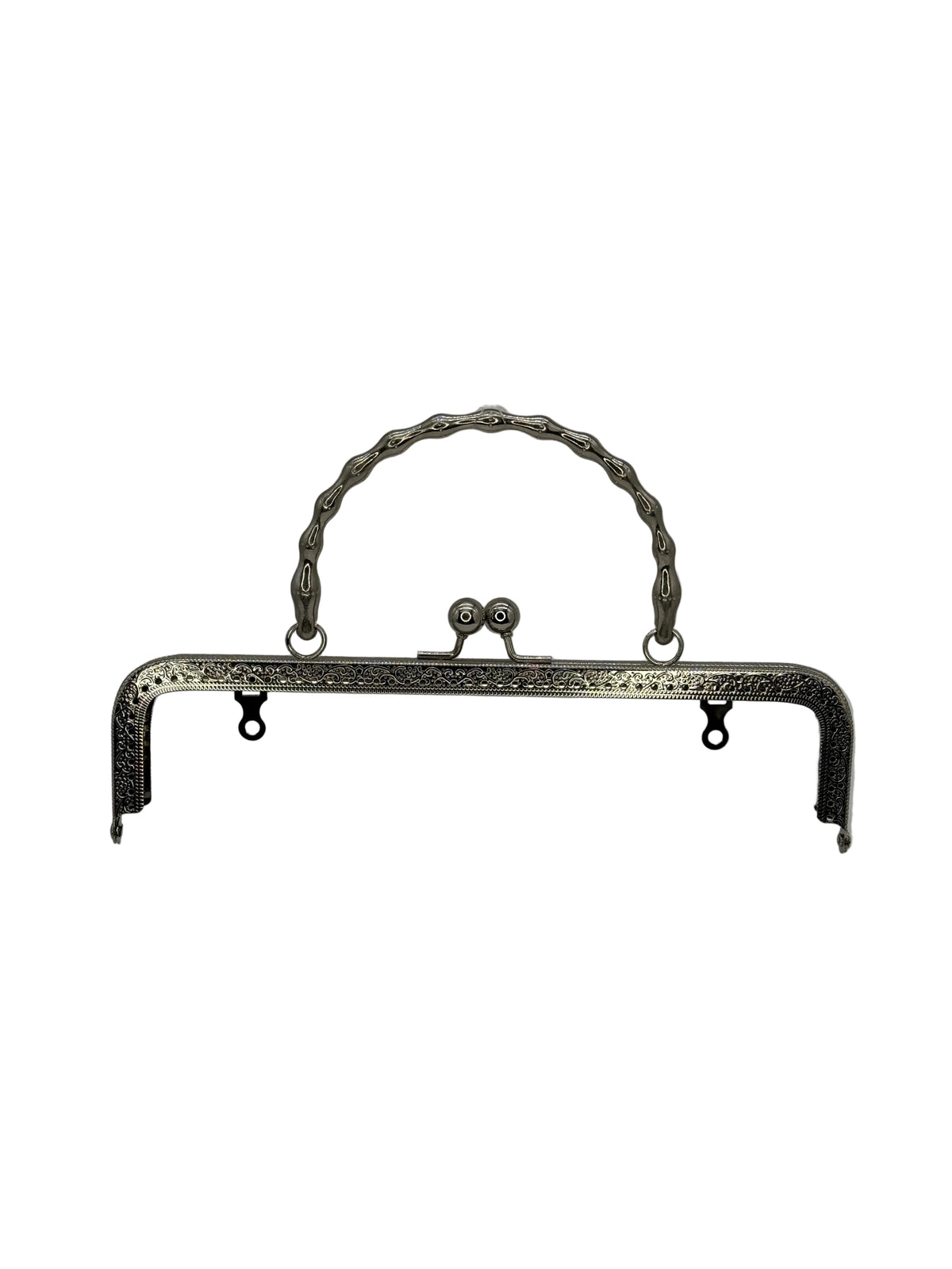 20 cm Yuvarlak Metal Saplı Dikmeli Çanta Klipsi