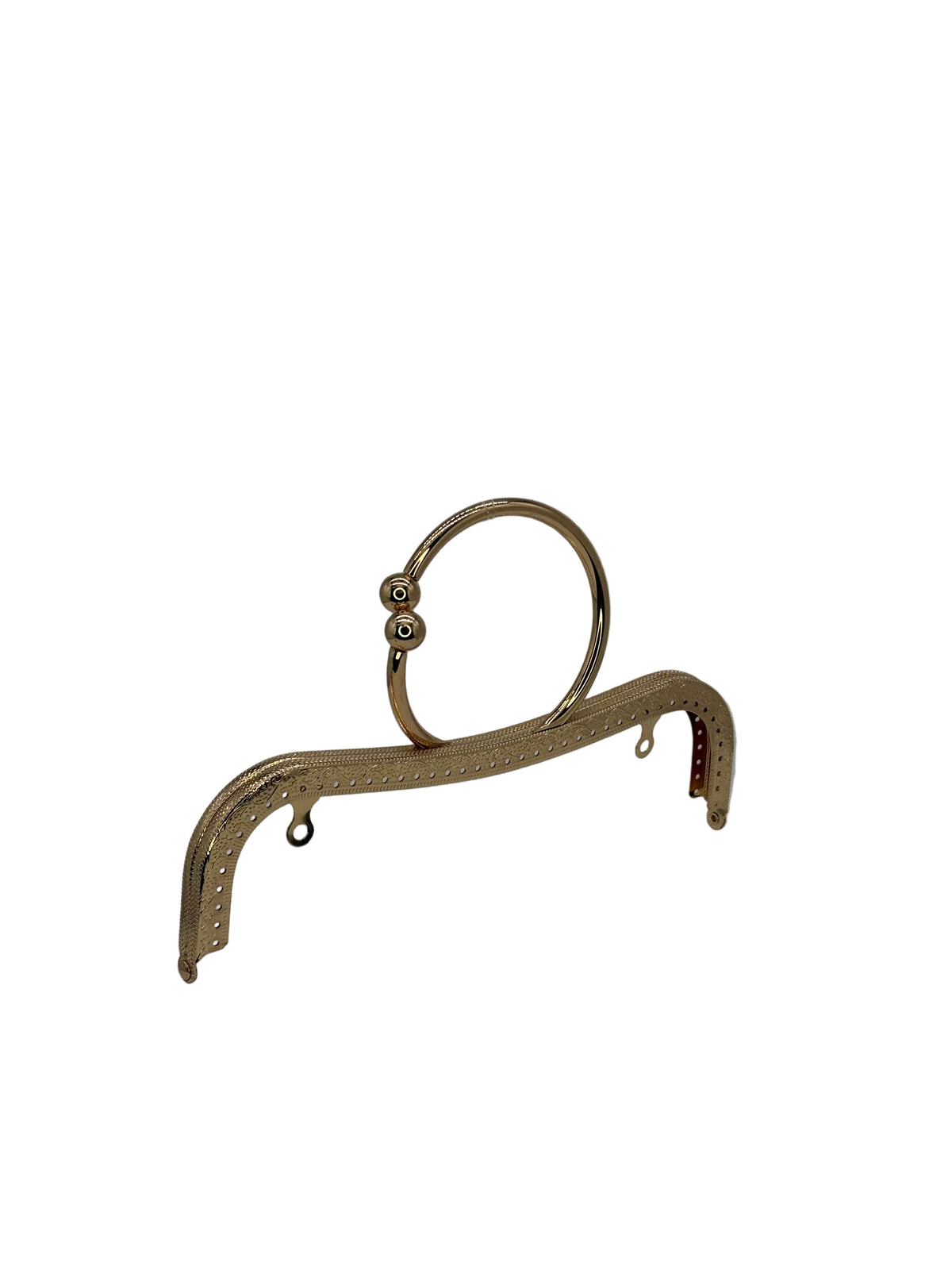 22 cm Metal Bilezik Saplı Dikmeli Çanta Klipsi