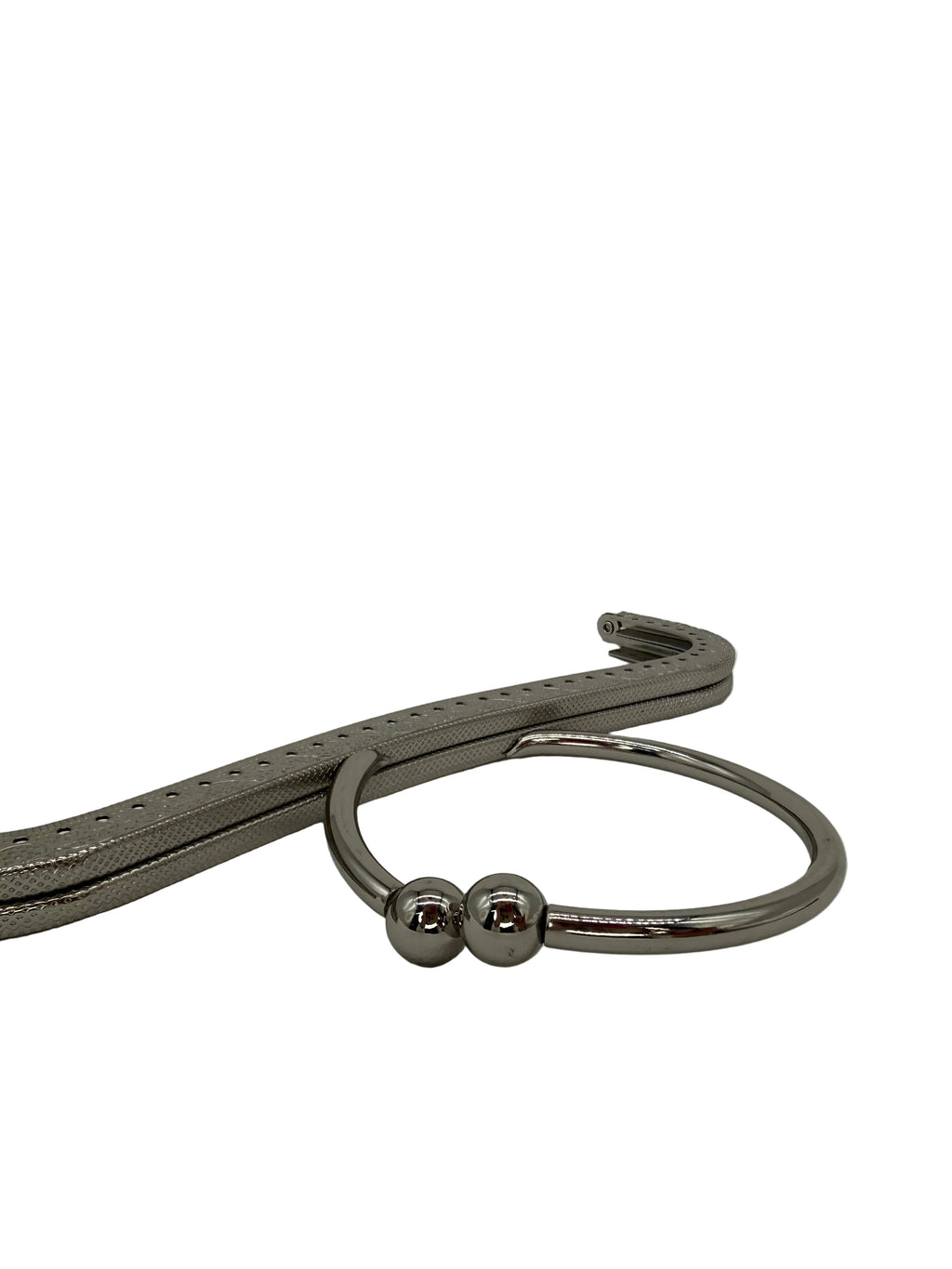 22 cm Metal Bilezik Saplı Dikmeli Çanta Klipsi
