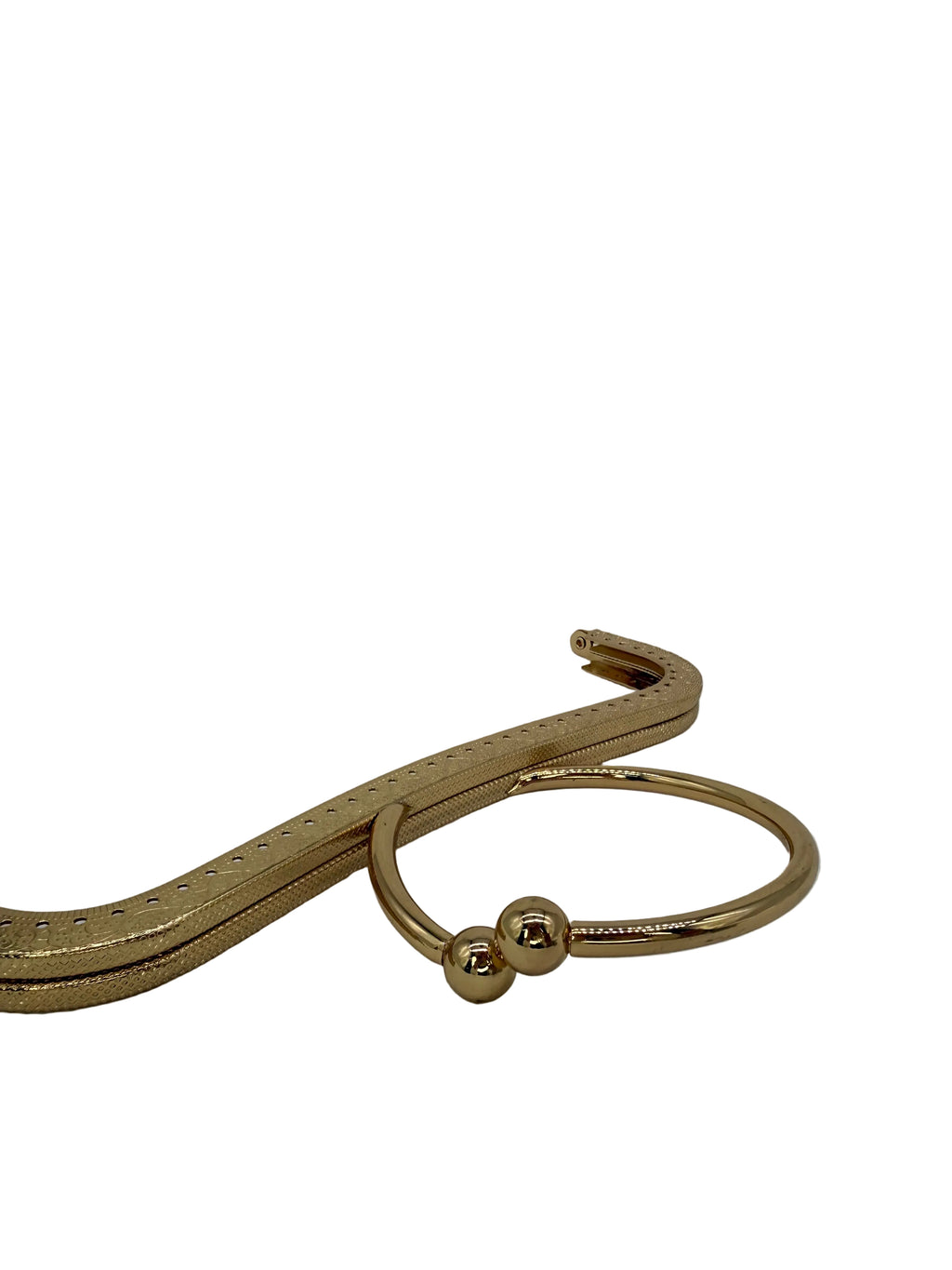 22 cm Metal Bilezik Saplı Dikmeli Çanta Klipsi