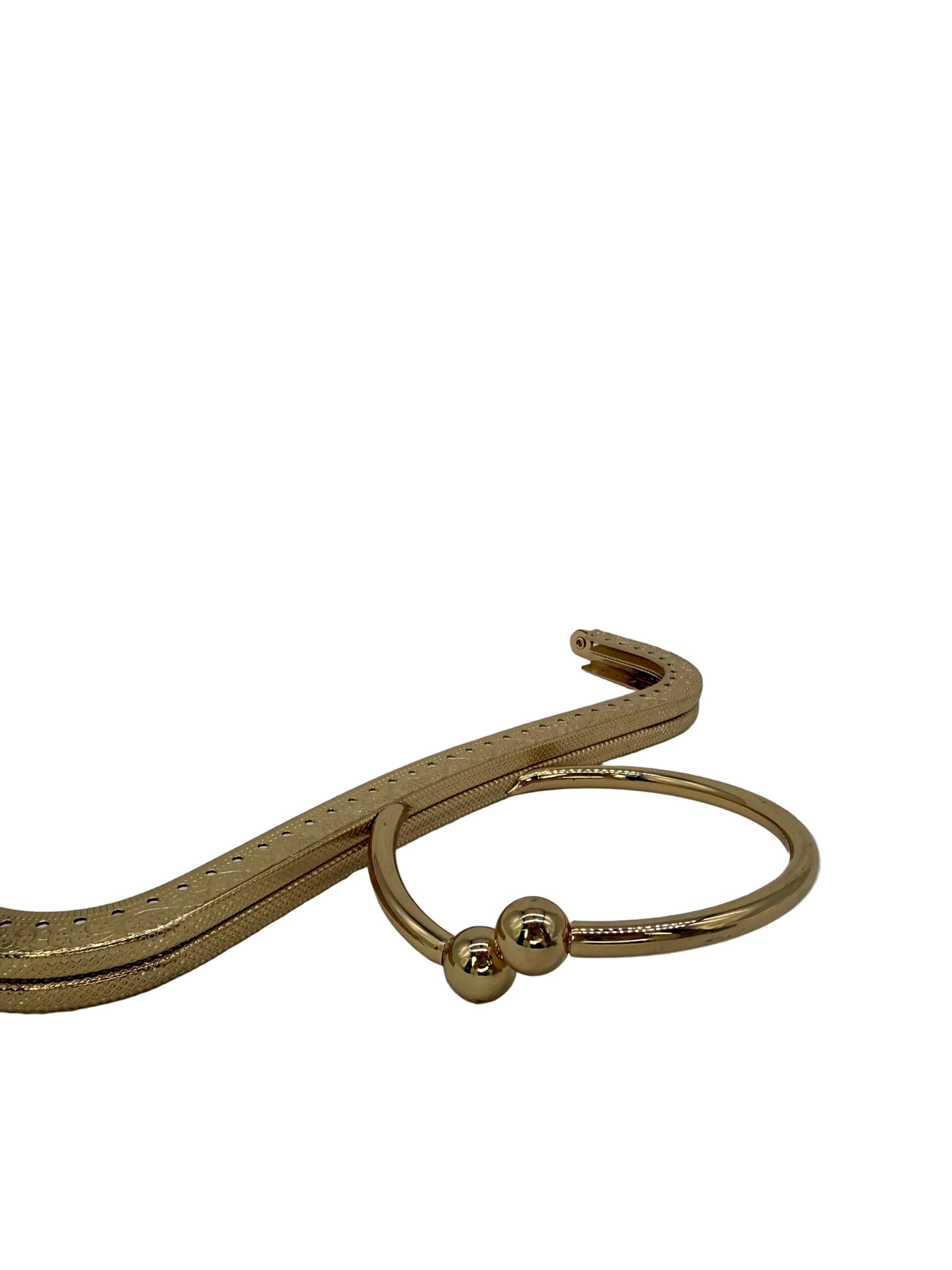 22 cm Metal Bilezik Saplı Dikmeli Çanta Klipsi