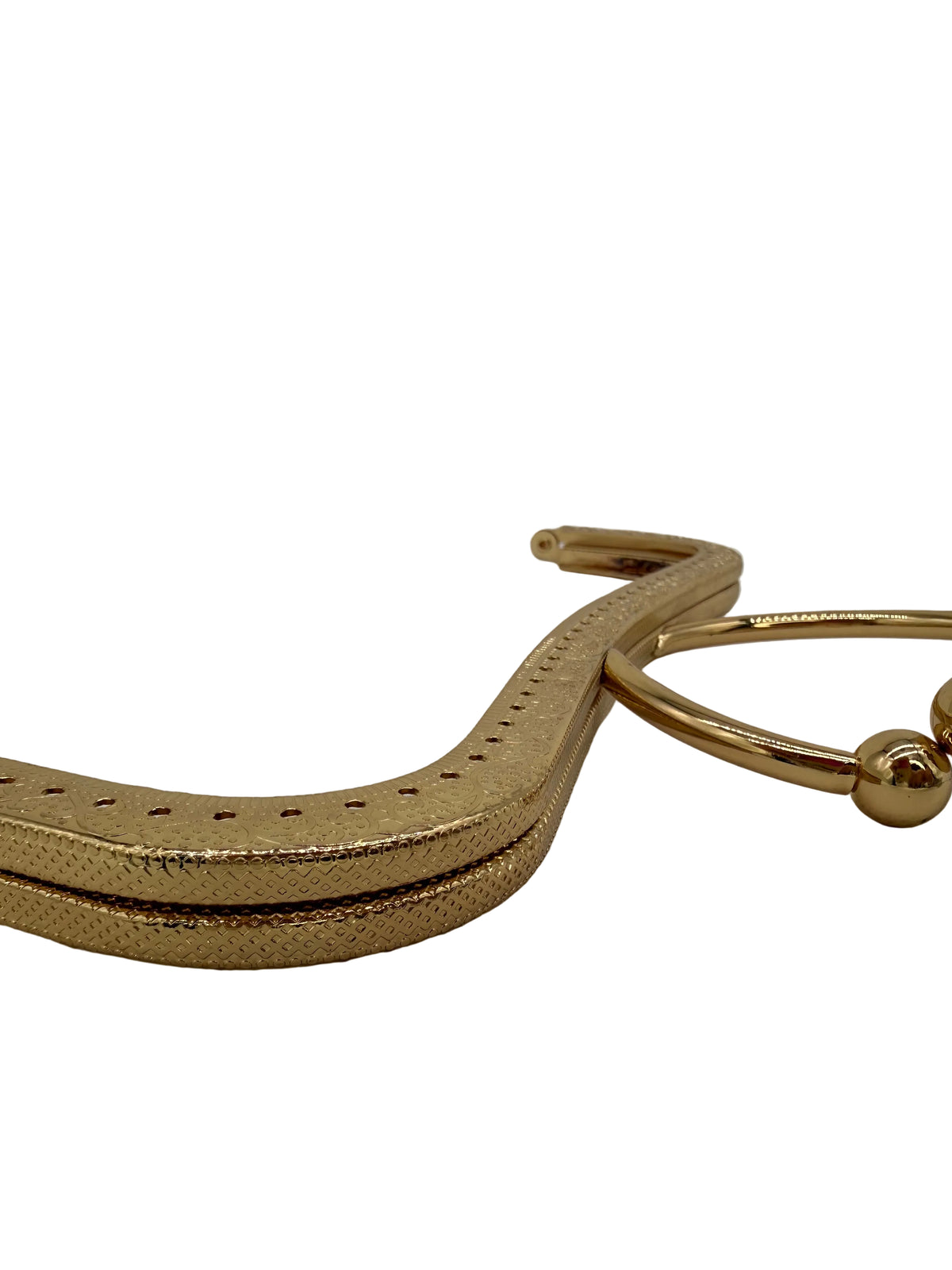 22 cm Metal Bilezik Saplı Dikmeli Çanta Klipsi