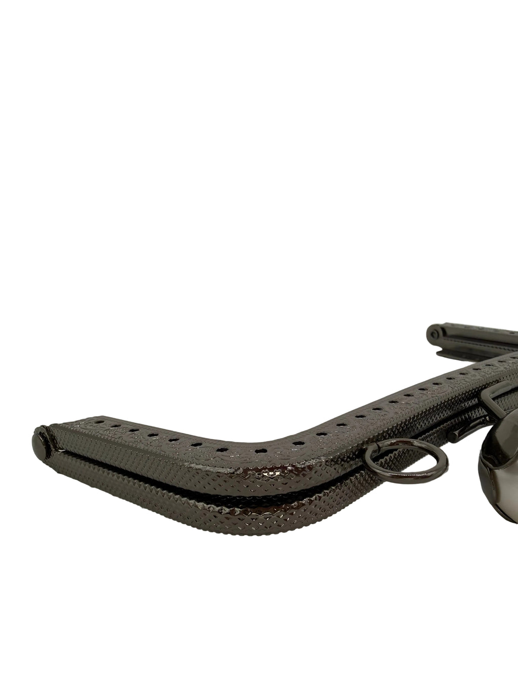 15 cm İnci Detaylı Dikmeli Metal Çanta Klipsi
