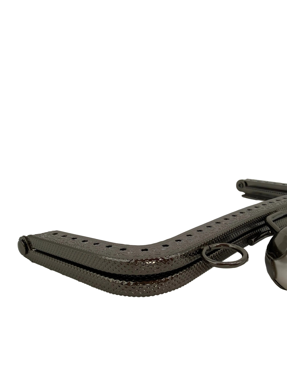 15 cm İnci Detaylı Dikmeli Metal Çanta Klipsi