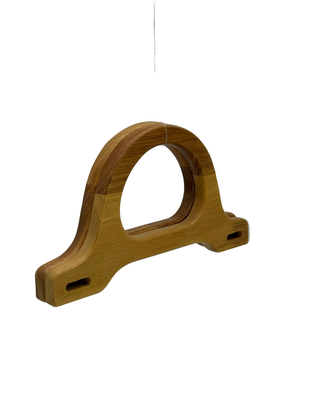 10 x 21 cm Çift Yuvalı Kavisli Ahşap Çanta Sapı