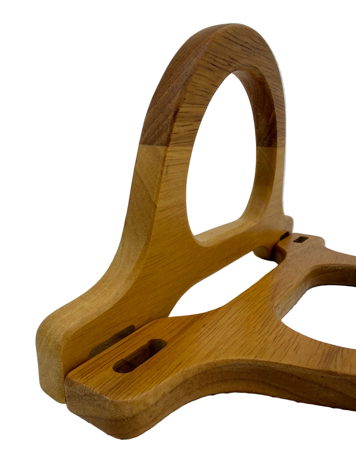 10 x 21 cm Çift Yuvalı Kavisli Ahşap Çanta Sapı