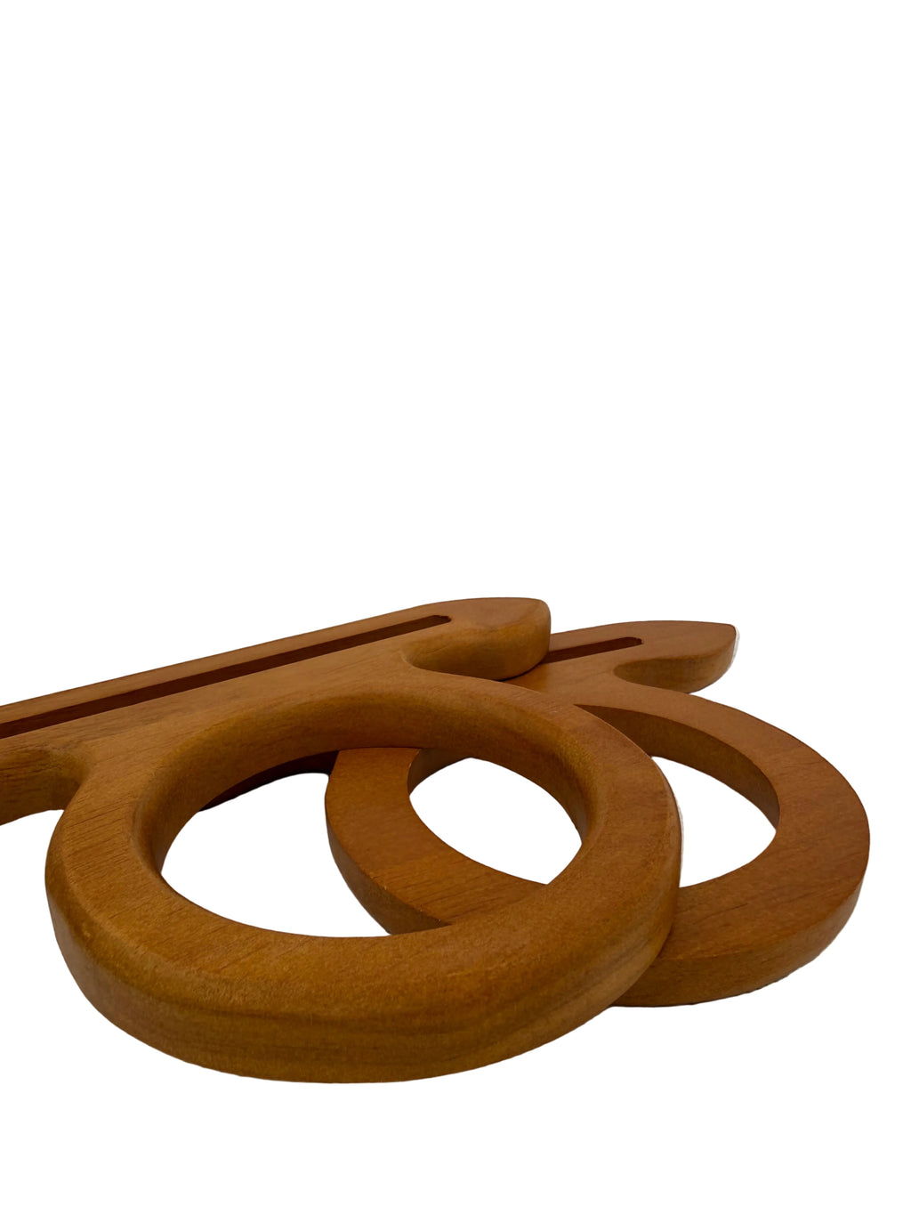 12 x 17 cm Kanallı Oval Ahşap Çanta Sapı