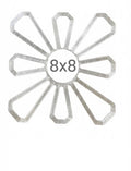 8 × 8 cm Şeffaf Çiçek Kanvas – 10’lu Paket