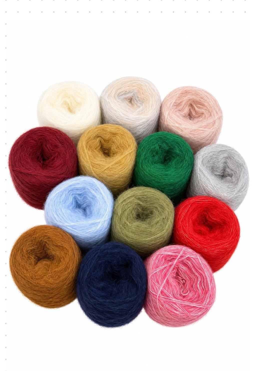 5’li Angora Yumak Fantezi İp Seti – 12 Renk