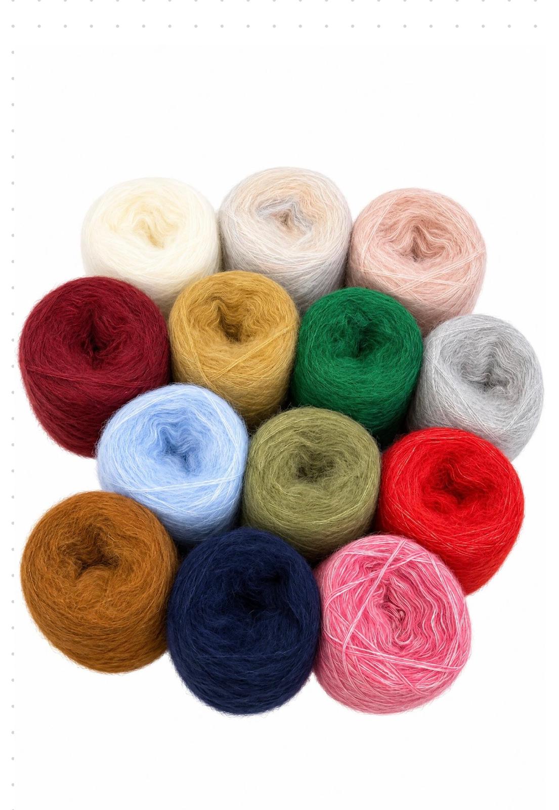 5’li Angora Yumak Fantezi İp Seti – 12 Renk