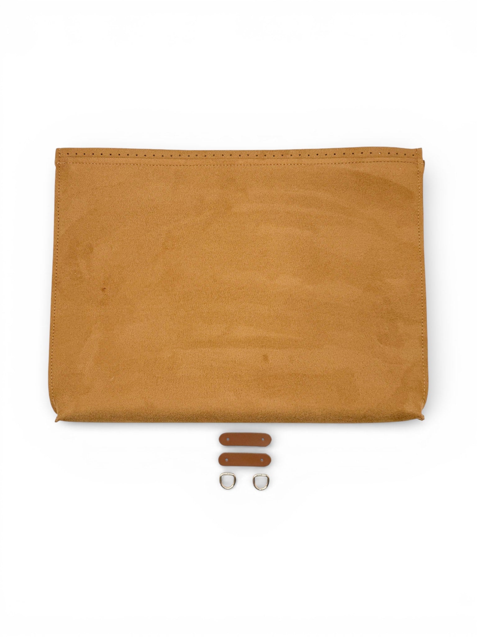Suni Deri Büyük Fermuarlı Deri Astar