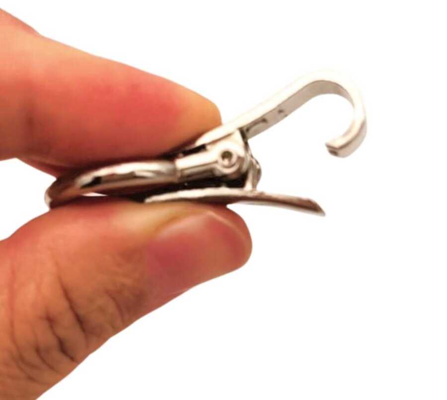 Gümüş Renk Kilitli Böce Çanta Sapı Aparatı – 6 cm