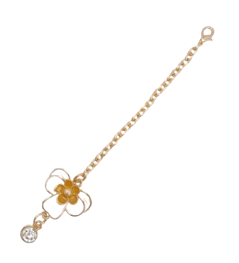 Light Gold Hardal Çiçekli Sarkaç Çanta Süsü – 20 cm